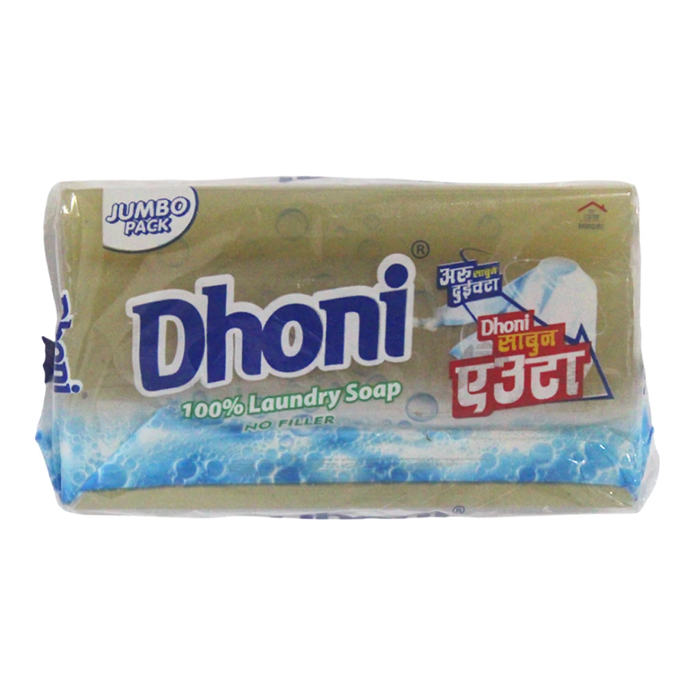 Product photo of Dhoni Combo Pack ( Laundry Soap, Powder, Herbal Dishwash, Aura Body Soap ) - 24pcs