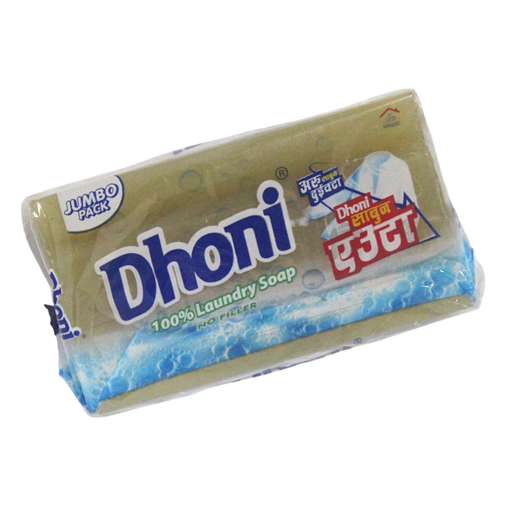 Product photo of Dhoni Combo Pack ( Laundry Soap, Powder, Herbal Dishwash, Aura Body Soap ) - 16pcs