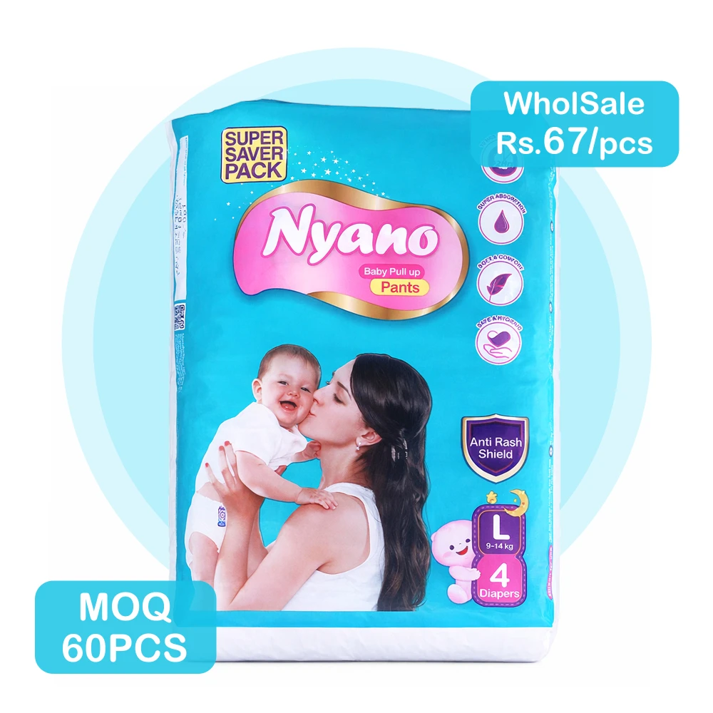 Product photo of Super Saver Pack - Nyano Baby Diaper Pants - Large Size ( 4pcs )